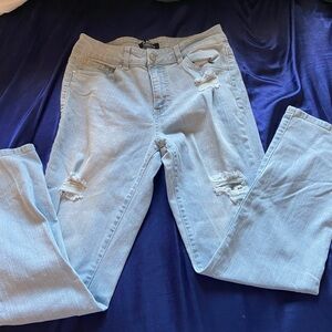 Ripped light wash jeans